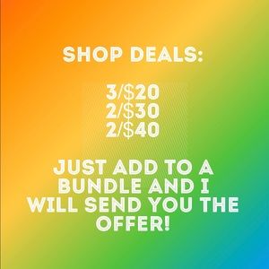 Shop deals! Add them to a bundle and I’ll send over the offer